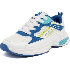 Nautica Kids Boys & Girls Lace-Up Sneakers – Athletic Shoes for Running & Walking with Cushioned Insole and Comfortable Fit f