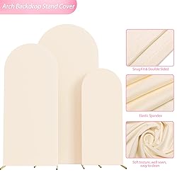 Wokceer Set of 3 Wedding Arch Cover Spandex Fitted