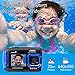 Ivation 20MP Underwater Shockproof Digital Camera & Video Camera w/Dual Full-Color LCD Displays – Fully Waterproof & Submersible Up to 10 Feet (Blue)