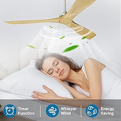 Depuley 60 Inch Large Ceiling Fan No Light with