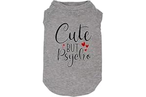 WEOKWOCK Dog Clothes Puppy T Shirt Vest Soft and Light-Weight for Small Large Dogs with 'Bitches Love ME' Slogan Prining Pet Apparel(X-Small,SG-Grey01)