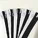 WKXFJJWZC 50pcs 30cm Black and White Nylon Coil Zippers Tailor Sewer Craft Crafter's FGDQRS (12 Inches)