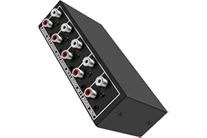 Pitadue Metal Stereo Switcher RCAs 3.5mm Input Clear Audiophiles Transfer Portable Studio Equipment Stereo Audiophiles Switch