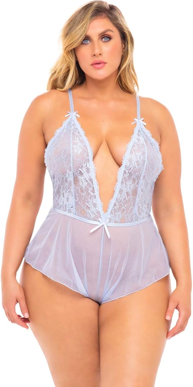 plus size lace teddy romper