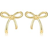 COORWEEL Bow Stud Earrings for Women Holiday Bow Jewelry Simple Earrings
