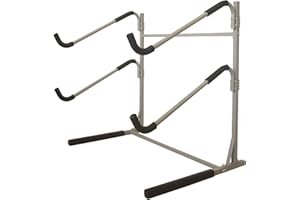 SPAREHAND ShowCase3 SUP Storage Rack - Silver Freestanding Kayak Storage Rack with 100 lbs. Weight Capacity - Tools Free Rack System for Surfboard, Sups & Paddleboards - Suitable for Indoor & Outdoor