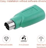 Xiatiaosann PS/2 to USB A Adapter Female to Male Keyboard Mouse Converter 4 Pack view 5