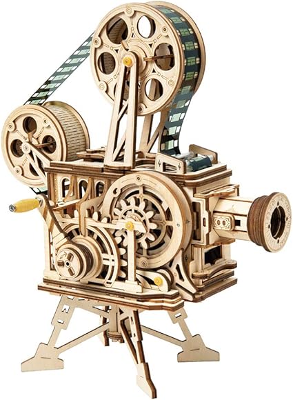 Amazon Com Olz Wooden Puzzle Mechanical Model Building Kits Engineering Model Construction Kit Hand Generator Classic Movie Projector Gifts For Teens And Adults Sports Outdoors