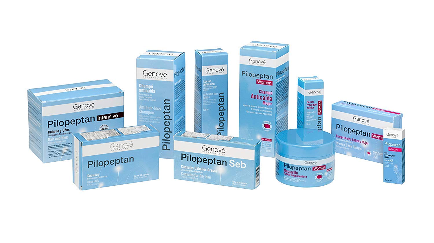 Genové Pilopeptan for Woman 250ml - Hair Regrowth Treatment - Anti-Hair Loss Shampoo - Rich In Nutrients - Spain: Beauty