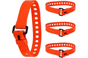 4pcs Utility Straps with Buckle, Reusable Adjustable Rubber Industrial Straps for Trucks Cargo and Luggage Securing Fastening