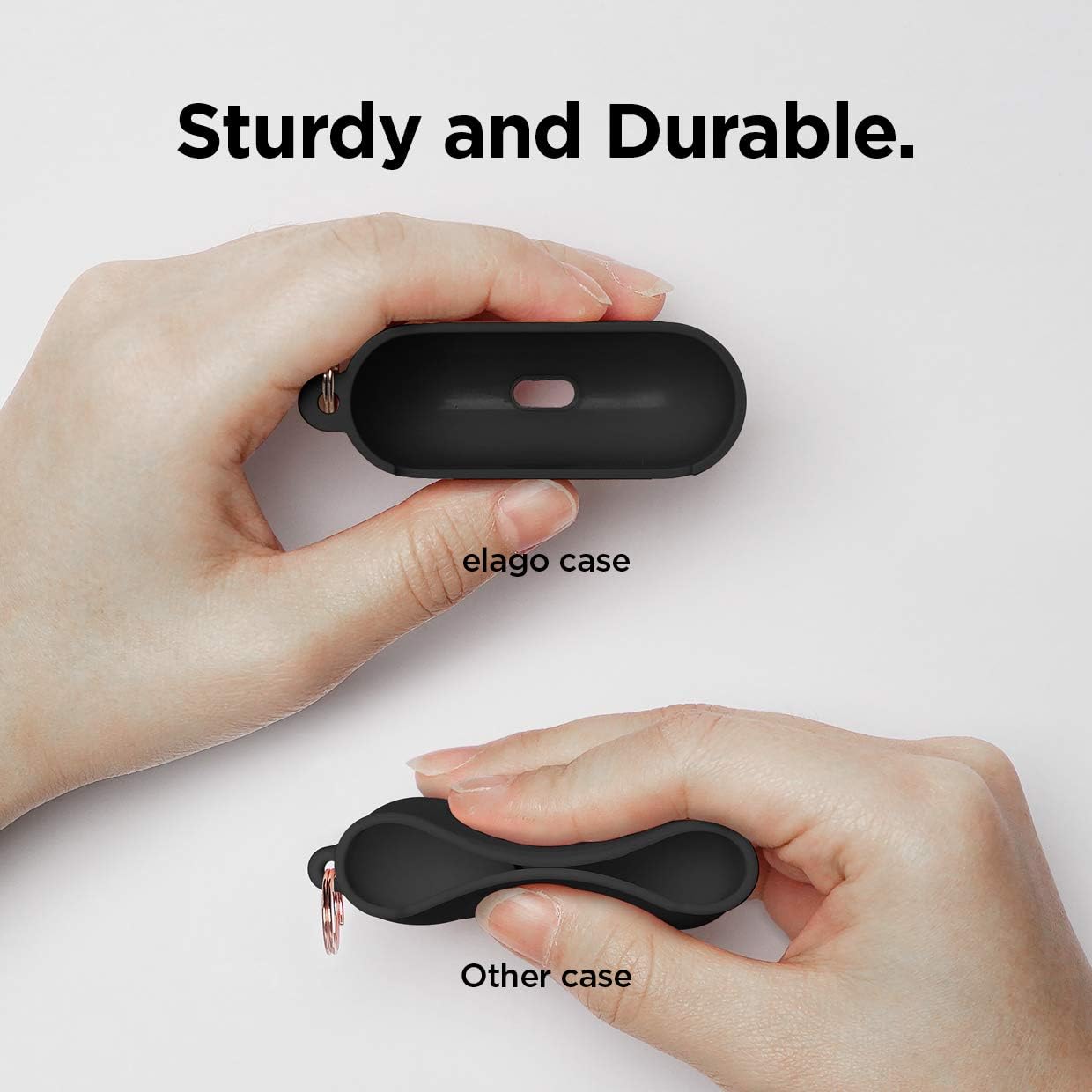 elago Liquid Hybrid Silicone Case with Keychain Designed for Apple AirPods Pro - Image 5