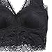 Intimate Portal Women Madison Lace Bra - Full Coverage Lightly Padded Wire Free Bralette Black 34C