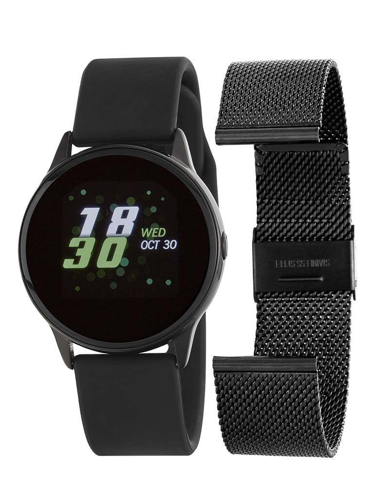 MAREA Reloj Inteligente Unisex Correas intercambiables Caucho Negro y Acero inoxidable IP negro - B58001/1