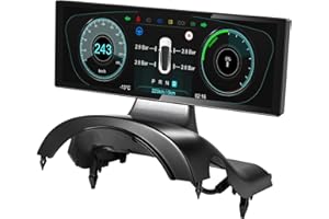 CarThree 8 Inch Head Up Display for Tesla Model 3/Y, HUD Dashboard Display Narrow Border IPS Touch Screen with Speedometer Gear Display Driving Mode OEM Style