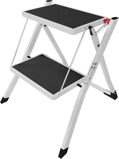 Home Vida 2 Step Ladder Heavy Duty Steel Portable Folding 150kg Max