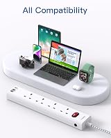 Addtam 7-in-1 Extension Lead with USB Ports 4-Way, 1.8m Wall Mount view 7