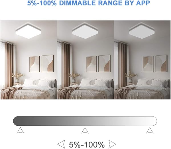 Oeegoo Wifi LED Deckenleuchte Dimmbar Smart LED Deckenlampe RGB Farbwechsel 15W LED Deckenleuchte Alexa Google Home kompatibel App  Sprachsteuerung IP54 wasserdichte Badlampe Wohnzimmerlampe