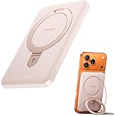 TORRAS EasyGo 0.45" Slim Magnetic Portable Charger Power Bank for iPhone, 5000mAh 22.5W Fast Charging Wireless Battery Pack Compatible with Magsafe, iPhone Air,Pro,Pro Max,17,16,15,14,13,12, Rose Gold