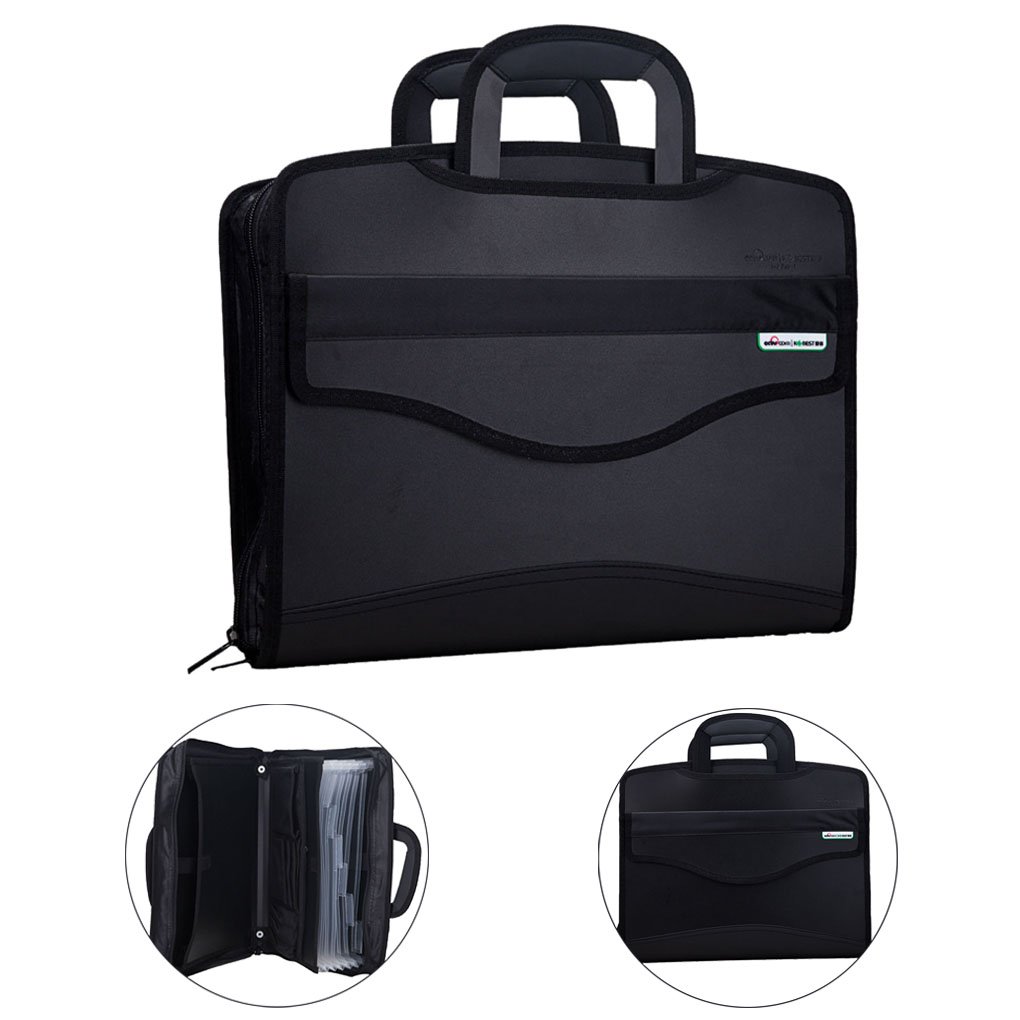 Liying Lightweight Large Capactity Eco PP Expandable File A4 Bag Case Project File Folder Handbag Briefcases with Tab Pockets Bag for iPad