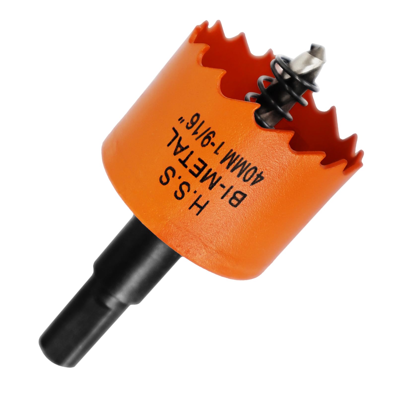 40mm Hole Saw, 1-9/16'' HSS Bi-Metal Hole Cutter with Arbor, Cutting Depth 32 mm, Hole Saw Drill Bit for Cutting Wood, Plywood, Plastic, Drywall, Thin Metal Sheets — image 1