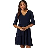 NIC+Zoe Womens Elbow Sleeve V-Neck Dress