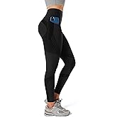 Fanka Body Sculpt Side Pocket Full Length Leggings for Women, High Waist Compression, Workout Yoga Leggings