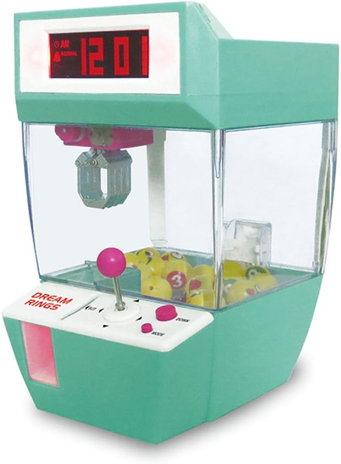 XMAKER Electronic Arcade Claw Game, Grabber Balls Candy Machine Grabber Toy Creative Alarm Clock (Green)