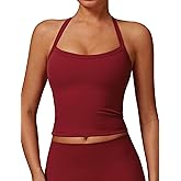 QBGJTD Womens Longline Sports Bras Cross Back Active Gym Yoga Padded Workout Crop Tank Top with Built in Bra