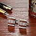 PenSee Rare Stainless Steel & Red Wood Cufflinks for Men with Gift Box