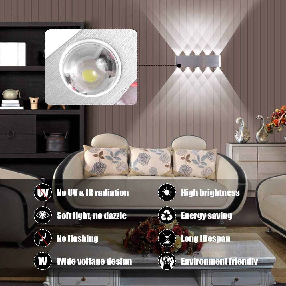 KAWELL Aluminum LED Wall Wash Lights Modern Wall Light LED Wall Lamp Up Down Indoor Lighting for Bedroom Corridor Living Room Stairs Hallway KTV - Image 5