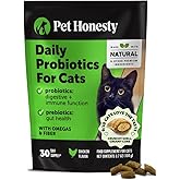 Cat Probiotics Gut + Immune Health Chews – Crunchy & Creamy Cat Treats for Digestive Health, Gut Flora & Constipation Relief – Supports Immunity, Regularity, & Healthy Digestion, 30-Day Supply Chicken