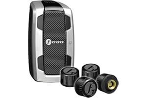 FOBO Tire 2 Smart All Bluetooth TPMS Pressure Monitoring System Black Android iOS Spare Wheels Share… (Silver)