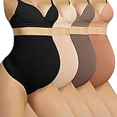 SAYCELI Seamless Maternity Thongs Underwear for Women, Pregnancy Shapewear Over The Belly, Pregnant Belly Support Panties
