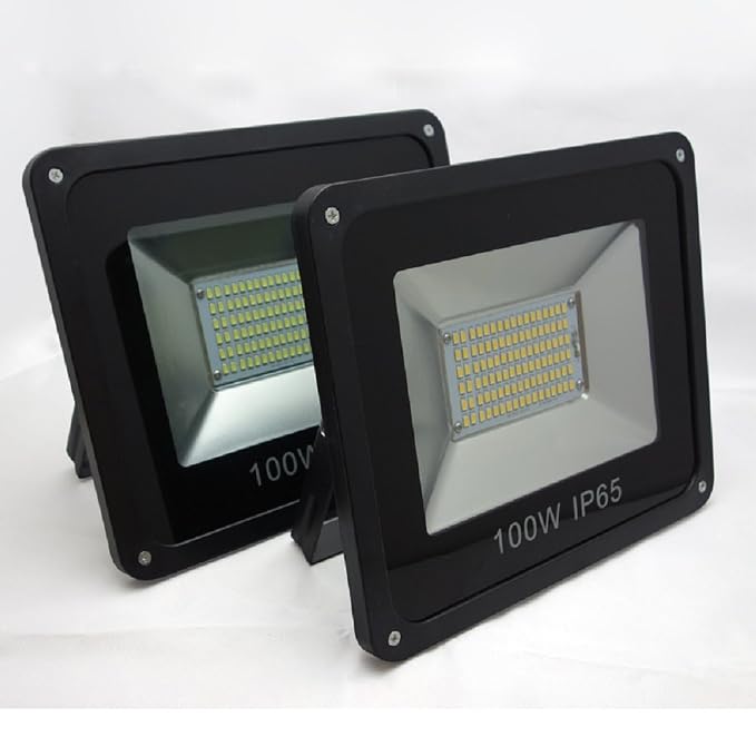 Prop It up Plastic Sfl 100 Watt Flood Light 2 Pcs Combo Pack (White)