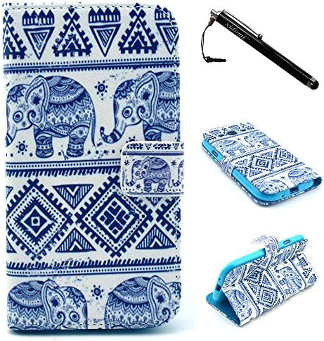 S3 Case, Galaxy S3 Case, Retro Elephant TPU Leather Flip Wallet Protective Soft Skin Case Magnetic Clasp with Dust plug Stylus for Samsung S3 / Galaxy S3 (Built-in Credit Card/ID Card Slot)