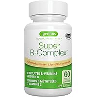 Igennus Super B-Complex - High Strength & Sustained Release Methylated B Vitamins, B12, B6, Methyl Folate & Vitamin C, For Wo