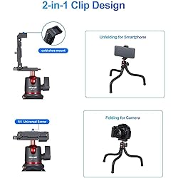ULANZI Camera Tripod, Mini Flexible Stand w Hidden