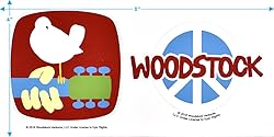 Popfunk Woodstock Peace Symbol White T Shirt
