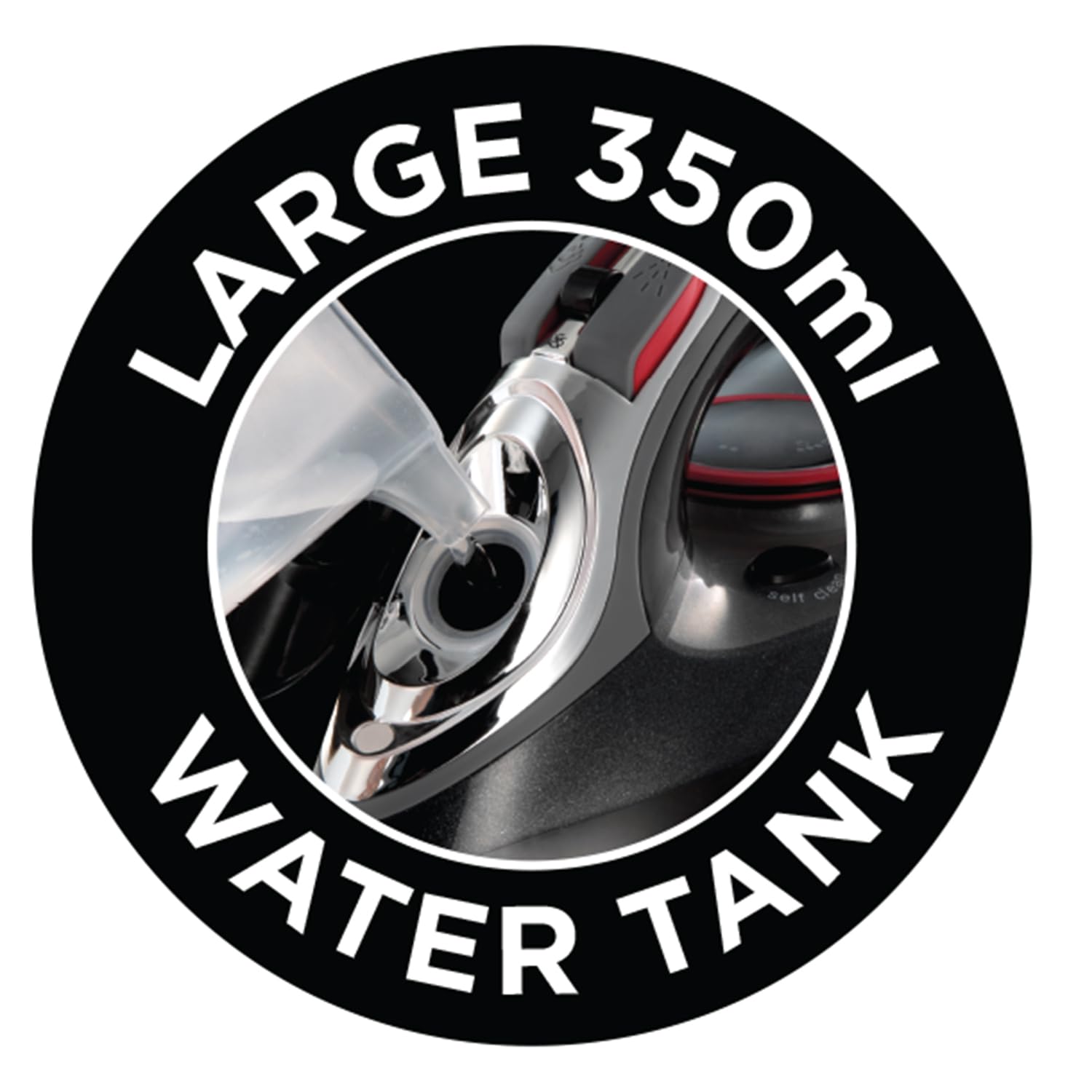 Russell Hobbs Steam Iron [3100W, 210 g/min extra steam boost, 70 g/min steam] Power Steam (350ml, ceramic soleplate, self-cleaning & spray water function, anti-limescale, drip stop) 20630