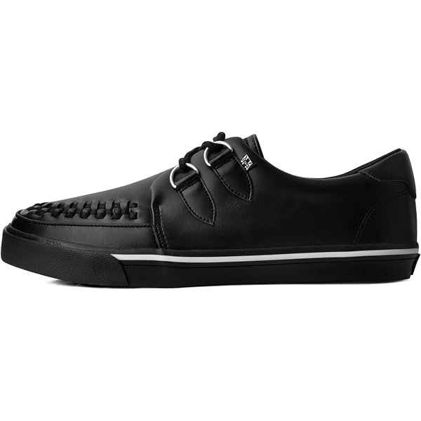 Amazon.com | T.U.K. Black & White Leather Pointed Creepers  display picture 1