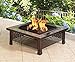 Pleasant Hearth Bradford Square Natural Slate 34-Inch Fire Pit with Copper Accents