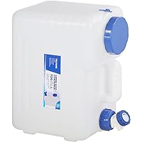 REDCAMP 4 Gallon Portable Water Container with Spigot, Water Storage Camp Water Jug for Camping Outdoor Hiking 18.5L/15L