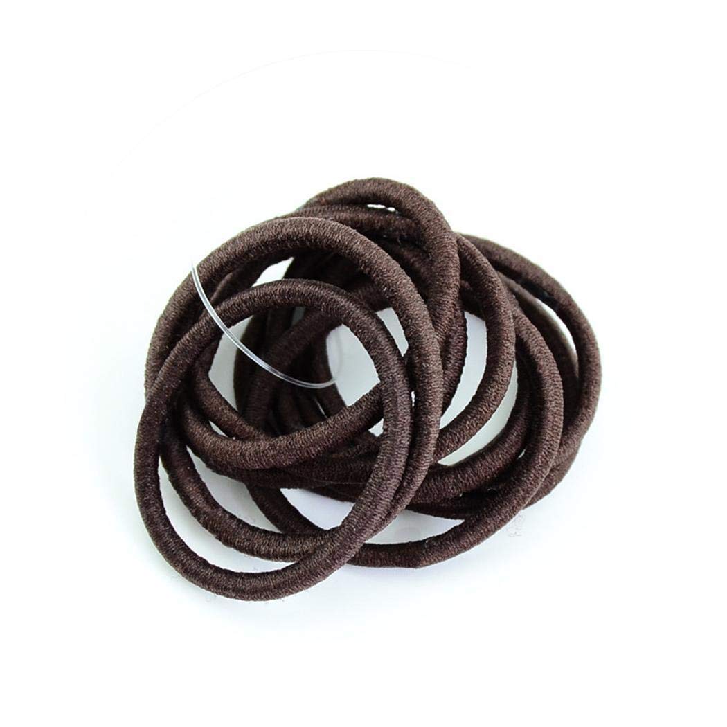 Wareg 100 Pcs/Set 12 Colors Mixed Kids Fashion Casual Cute Headwear Elastic Hair Ring Hair Rope Paint Brushes