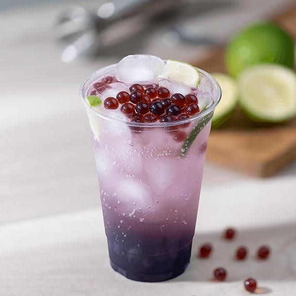 TEA ZONE [7 POUNDS] BLUEBERRY POPPING PEARLS FOR BOBA TEA BEVERAGES, SWEETS, ICE CREAM TOPPING | B2056
