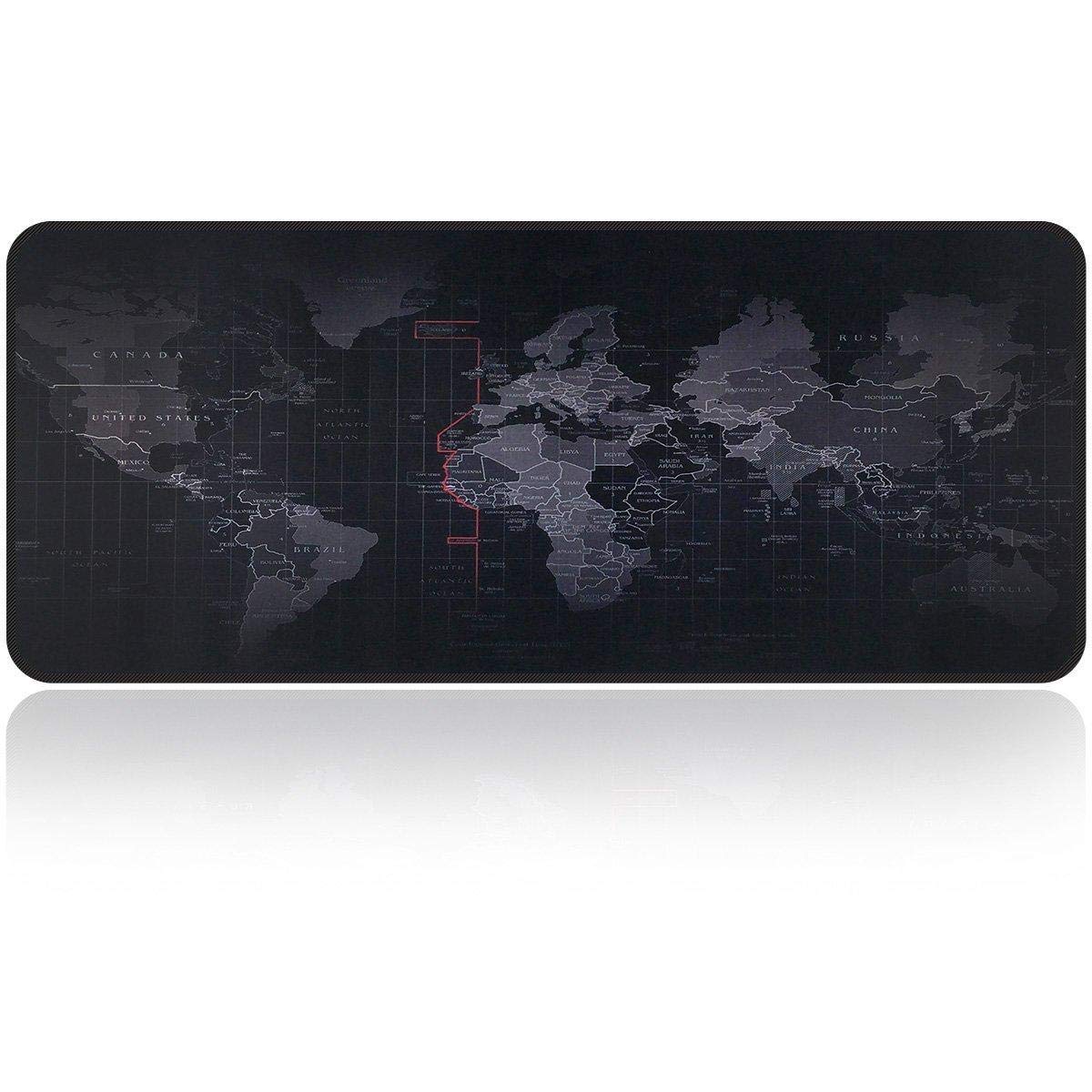 SKEIDO Large Gaming Mouse Map Pad With Nonslip Base Thick, Comfy, Waterproof & Foldable Mat For Desktop, Laptop, Keyboard, Consoles & More