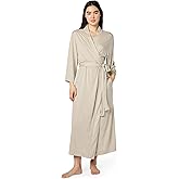 Natori Shangri La Long Robe with Kimono Sleeves, Bathrobe for Women