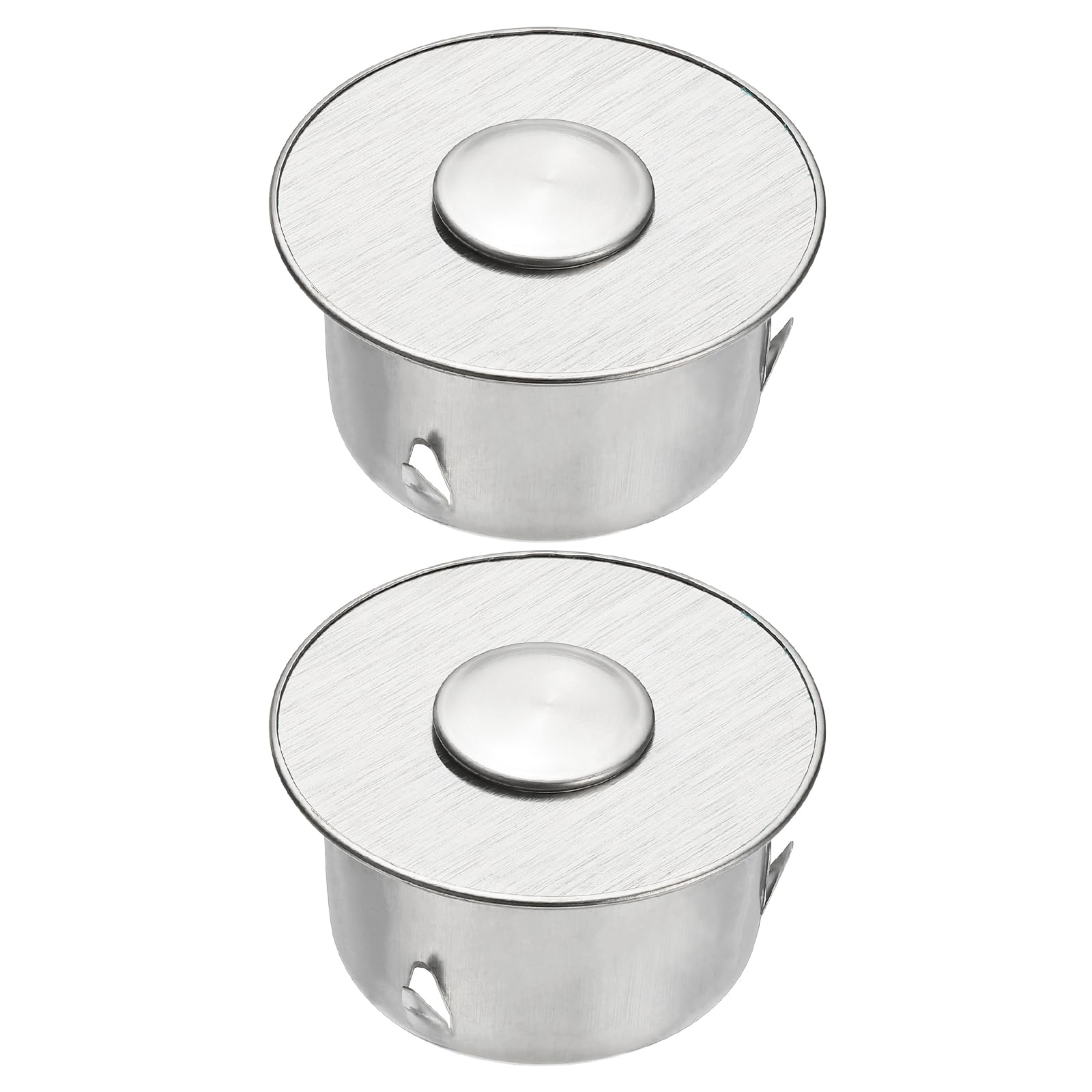 PATIKIL Chimney Hole Cap, 2 Pcs 75mm(3") Tightness Adjustable Round Stainless Steel Flue Hole Cover Stove Pipe Cap Pipe Cover with Removable Hole Cap for Kitchen Balcony Sewer,Silver Tone