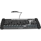 DMX512 DJ Controller 384CH DMX Cotroller Use for Program Editing of Bar Club Live Lights Show Support 30 Banks 8 Scenes 24 Fixtures Stage Lighting Console
