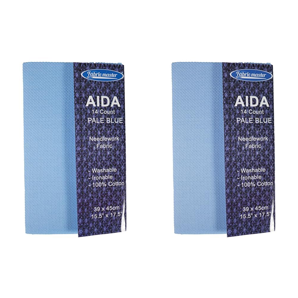 Mouldmaster Aida 14 Count Pale Blue 39x45cm (Pack of 2)