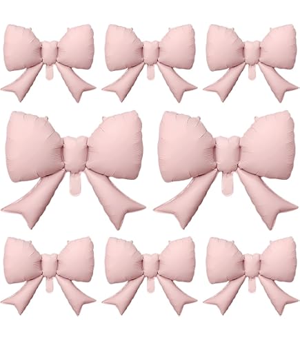 thumbnail image 2 of 6 Pcs Pink Bow Balloons For Girl Women Bow Party Decorations, Large Pink Elegant 2 of 11